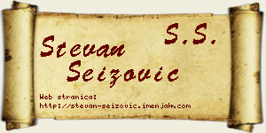 Stevan Seizović vizit kartica
